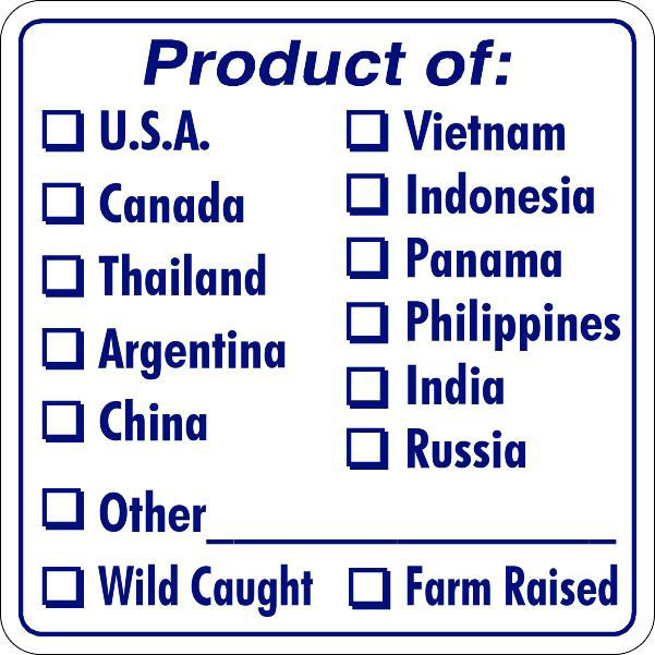 COUNTRY OF ORIGIN CHECK OFF LABEL 1000/ROLL