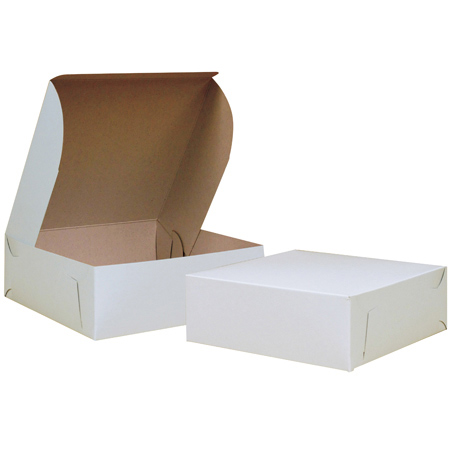 12 X 12 X 2.75 WHITE BAKERY  BOX