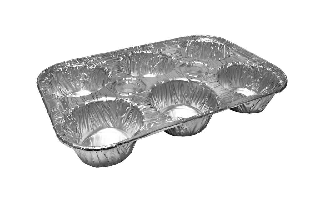 6 COMPT. MUFFIN TIN D&amp;W  FINEPAK   500/CS