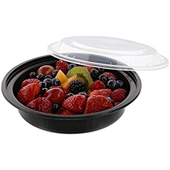 16 oz. Microwavable Round Bowl Black