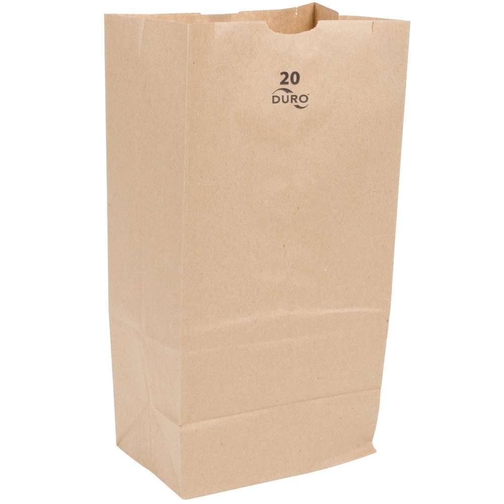 Duro 8 lb. Brown Paper Bag - 500/Bundle