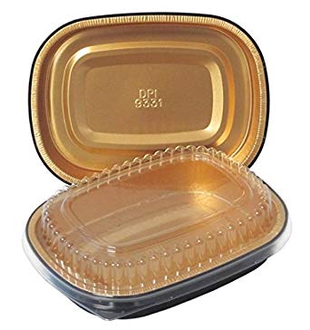 23 OZ. BLACK/GOLD DUAL OVENABLE CONTAINER 9331 100/CS