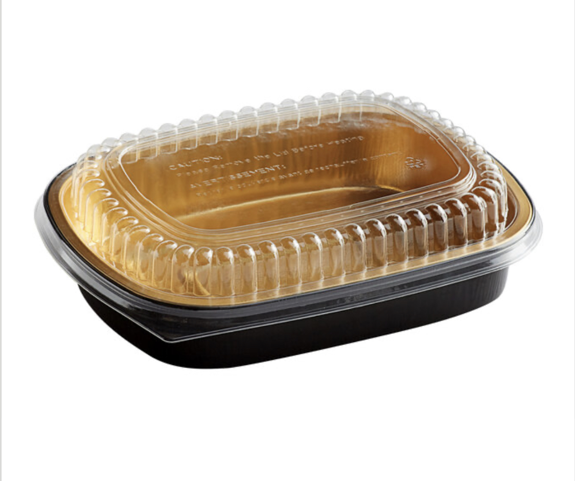 47 OZ  BLACK/GOLD DUAL OVENABLE CONTAINER COMBO 