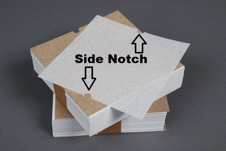 5 INCH SIDE NOTCH DOUBLE
SIDED PATTY PAPER  60500N