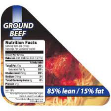85% CORNER GROUND BEEF NUTRITION LABEL