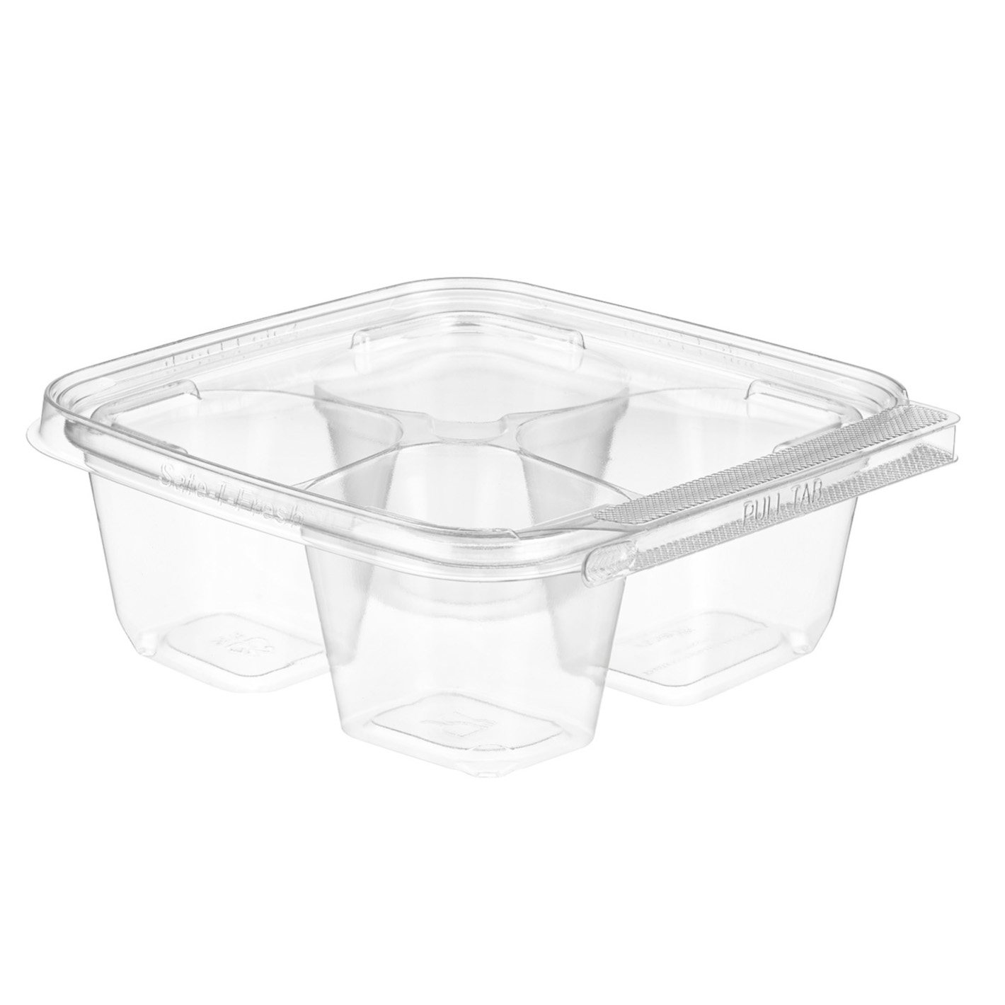 INLINE 4 COMPARTMENT TSSB3R   TAMPER EVIDENT CONTAINER 
