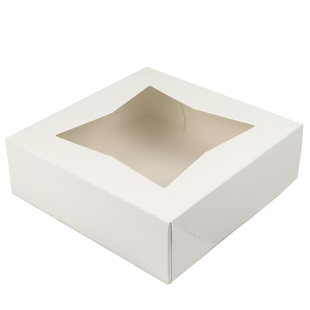10 X 10 X 2.5 WHITE WINDOW PIE  BOX  200/CS #24233